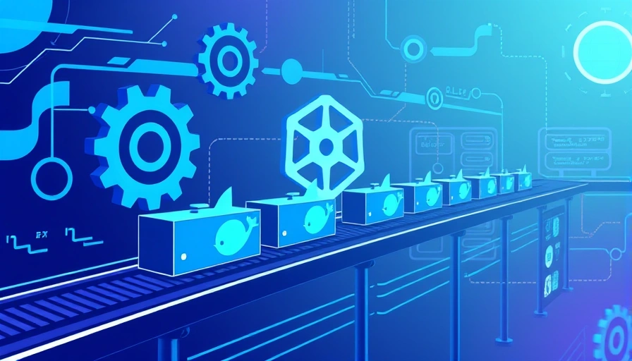 A visual representation of a DevOps pipeline, showing automation, containerization, and orchestration leading to continuous delivery.