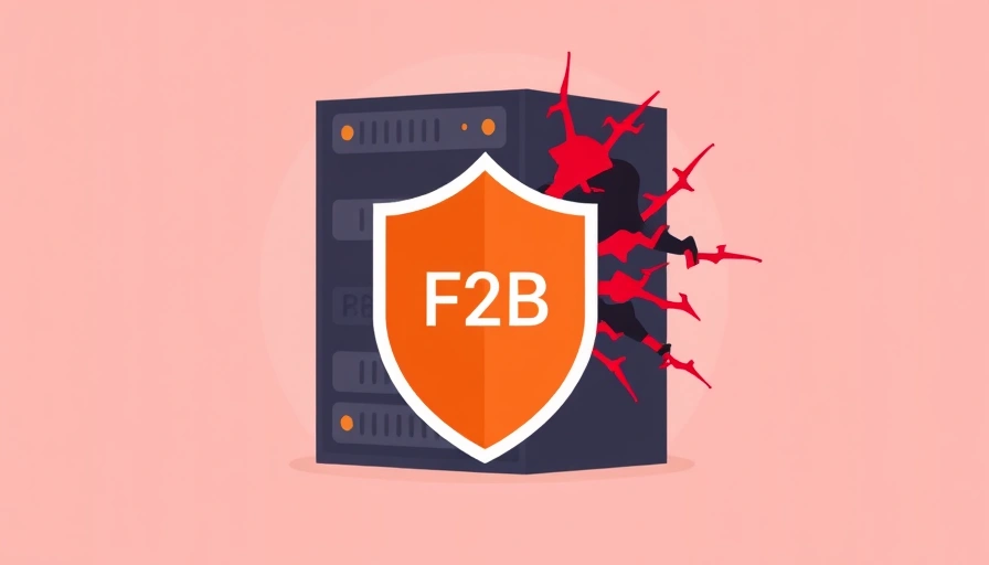 A digital shield protecting a server from malicious network attacks, symbolizing Fail2ban's security function.