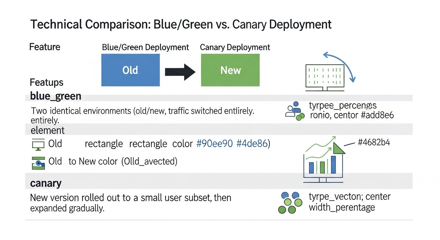 Diagram: 3. Comparative Table: Blue/Green vs. Canary Deployments
