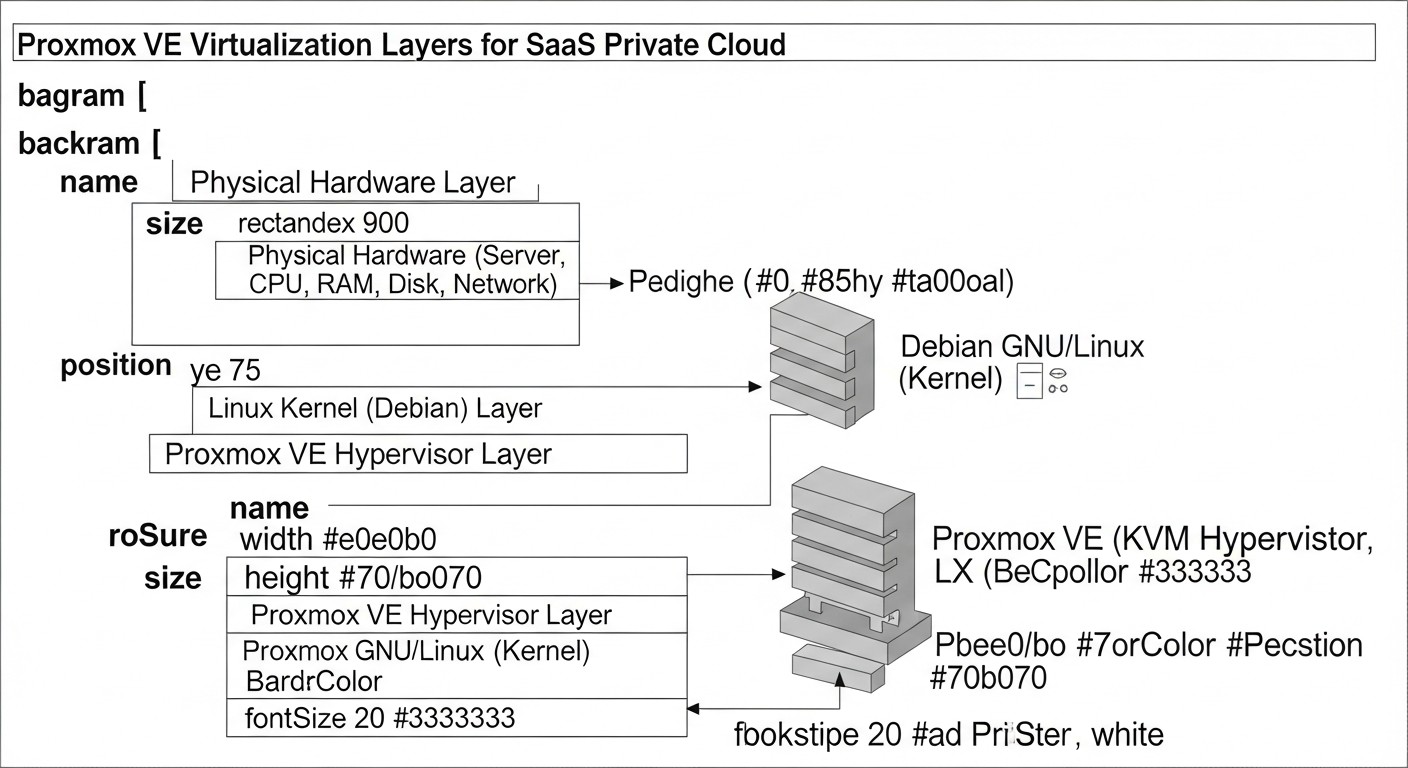 Diagram: Use Cases and Examples of Private Cloud on Proxmox VE for SaaS