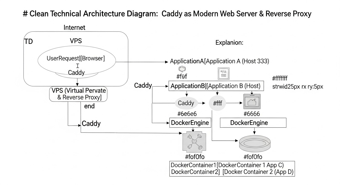 Diagrama: Casos y ejemplos de uso de Caddy en proyectos reales