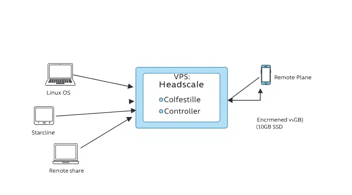 Esquema: 2. Qué configuración de VPS se necesita para Headscale