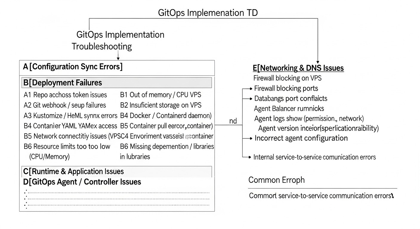 Diagram: Common Mistakes in GitOps Implementation on VPS/Dedicated
