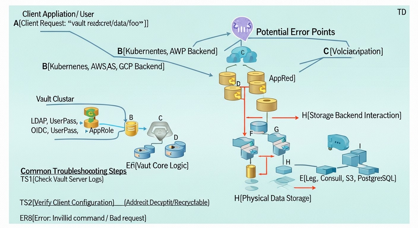 Esquema: Errores comunes al trabajar con HashiCorp Vault y cómo evitarlos