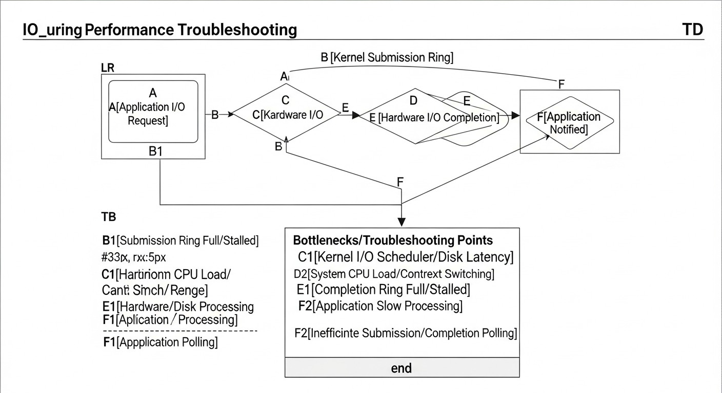 Diagrama: 11. Solución de problemas: Resolución de problemas con io_uring
