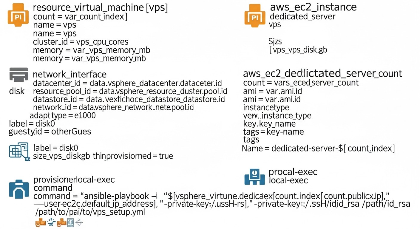 Diagram: Detailed Overview: Terraform and Ansible for Server Management