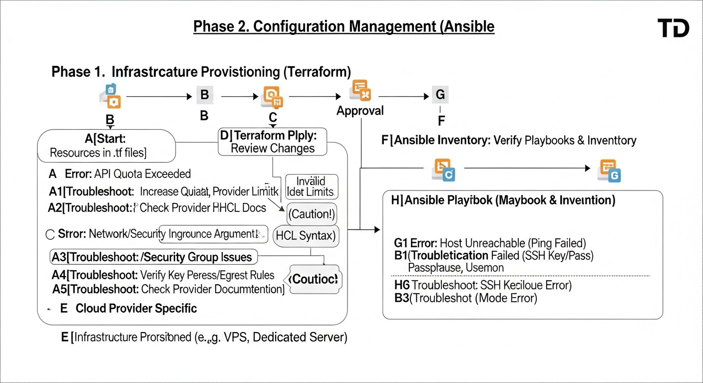 Diagram: Common Mistakes When Working with Terraform and Ansible