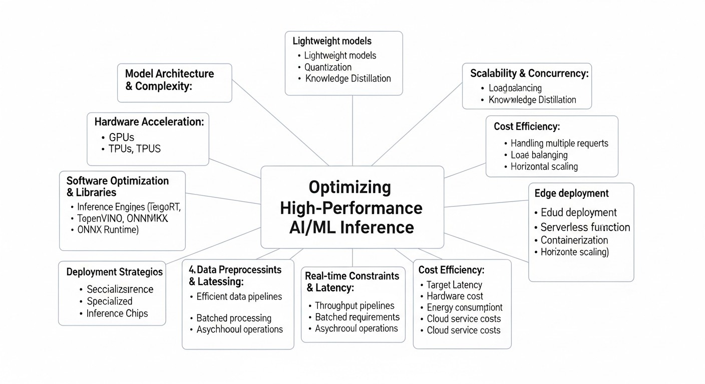 Diagram: Key Criteria and Optimization Factors for High-Performance Inference