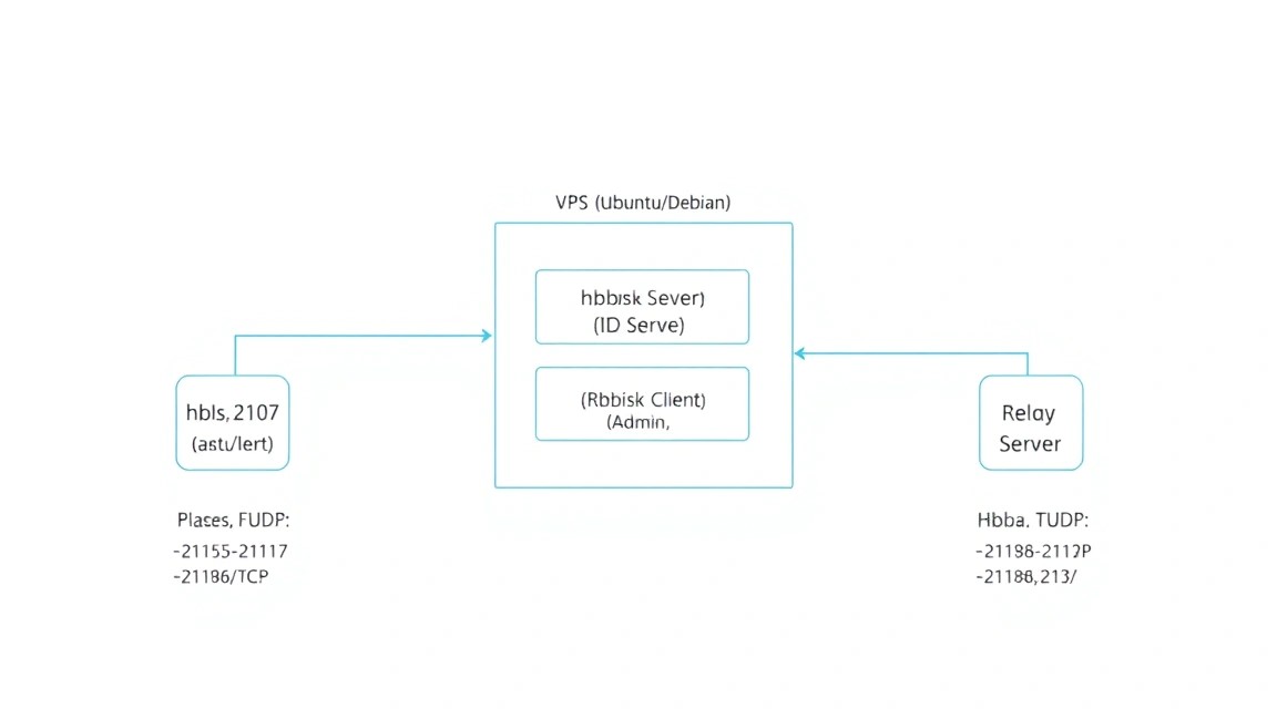 Esquema: 5. Instalación paso a paso del servidor RustDesk (hbbs y hbbr)