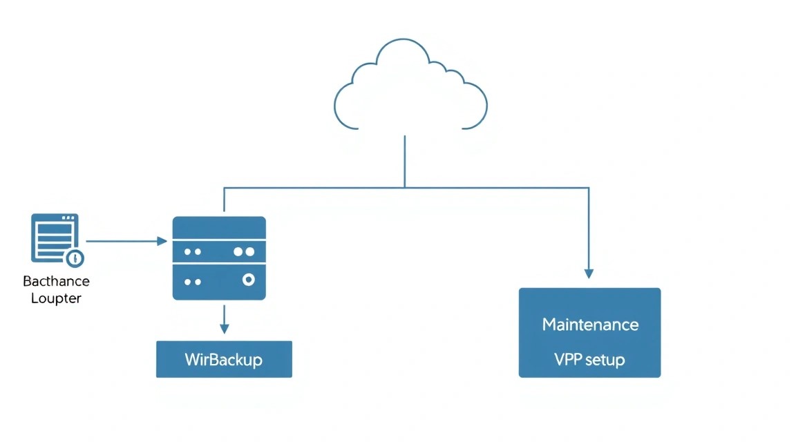 Diagrama: Copias de seguridad y mantenimiento