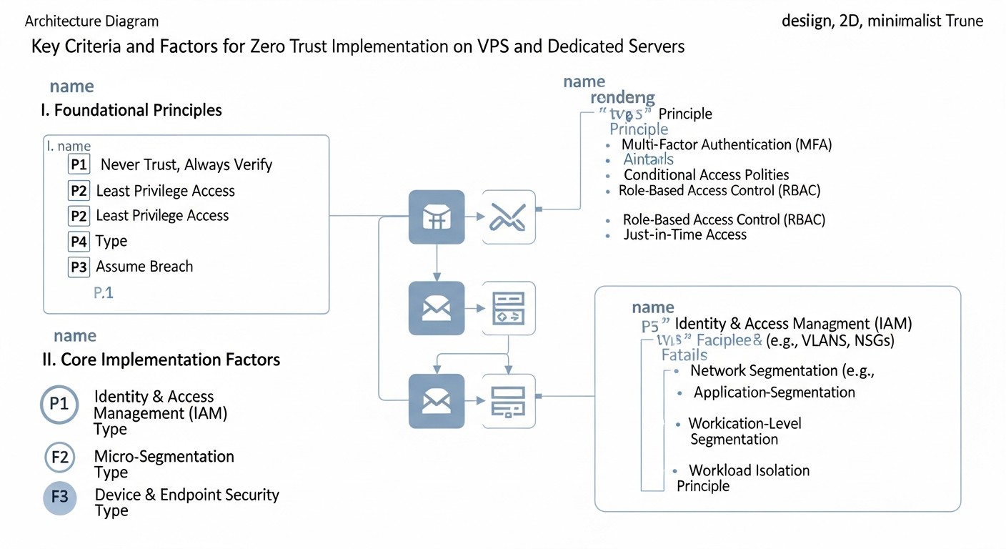 Diagram: Key Criteria and Factors for Zero Trust Implementation